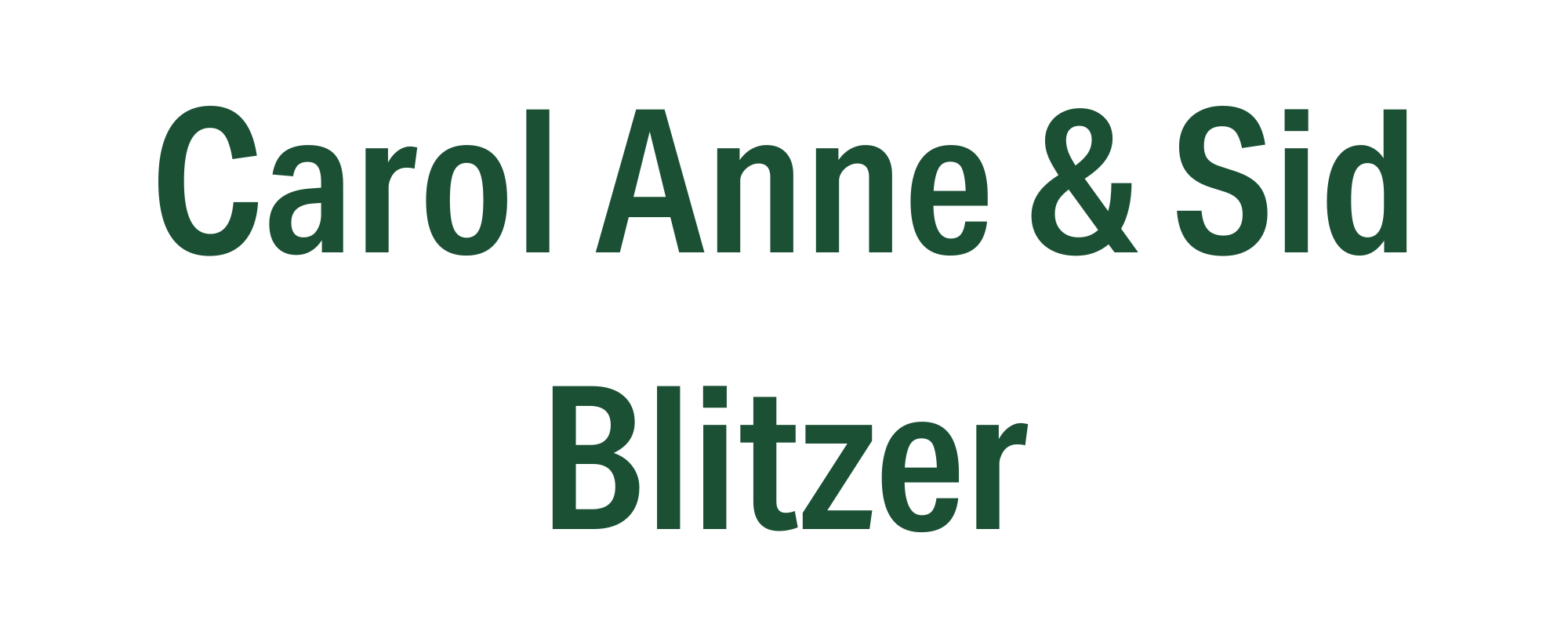 Carol Anne & Sid Blitzer