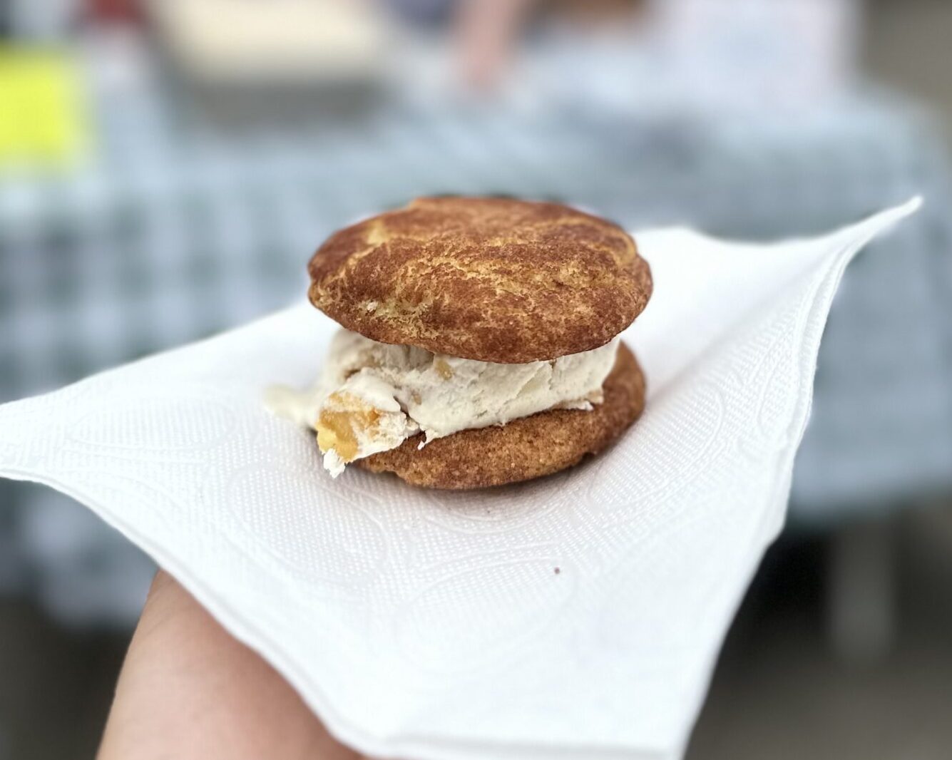 Snickerdoodle &amp; Louisiana Peach Ice cream sandwich | BREADA