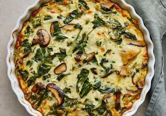 Spinach & Mushroom Quiche